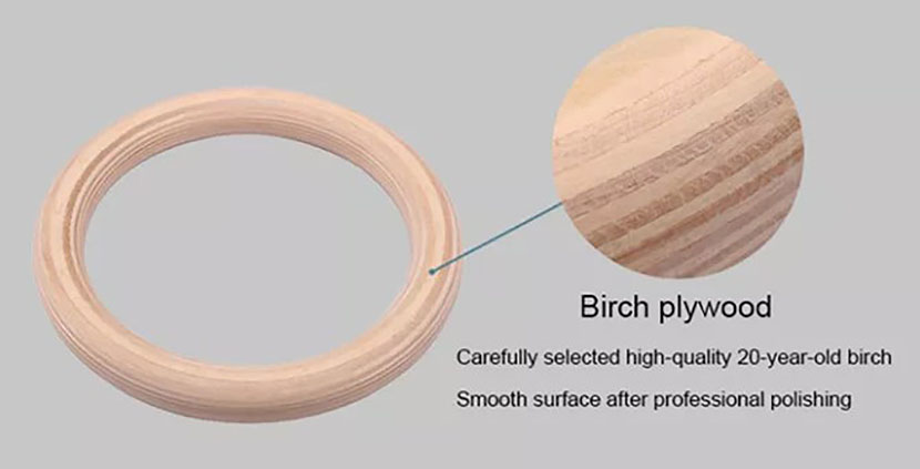 حلقه های ژیمناستیک چوبی حلقه های بدنسازی ورزشی10