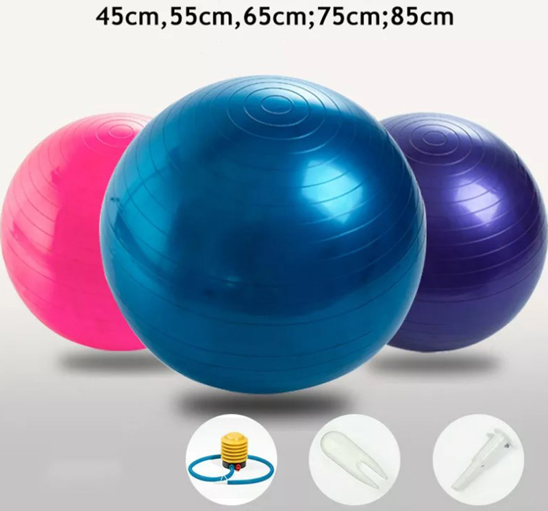 व्यायाम बॉल योग बॉल 55-75cm पंप11 सह